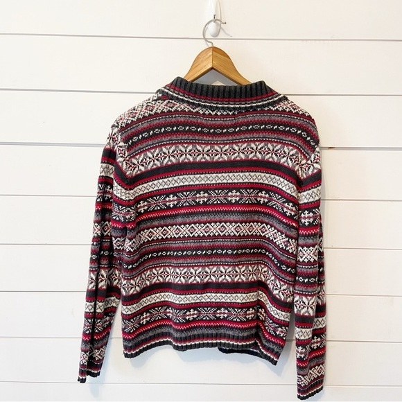 Tiara International | Vintage 2000’s Fair Isle Full Zip Cardigan Knit Sweater M - Picture 2 of 6
